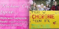I LO zwyci�zc� konkursu na najciekawsze has�o promuj�ce "Marsz Zdrowia"