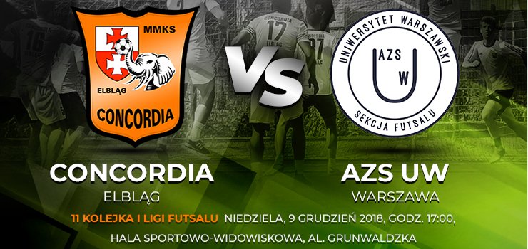 Czas na zwycistwo! W niedziel futsalici Concordii zagraj u siebie z AZS UW Warszawa