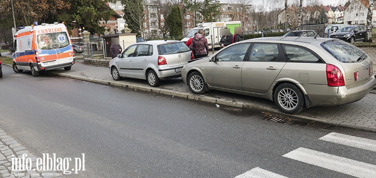 eromskiego: Kolizja dwch aut przed przejciem dla pieszych