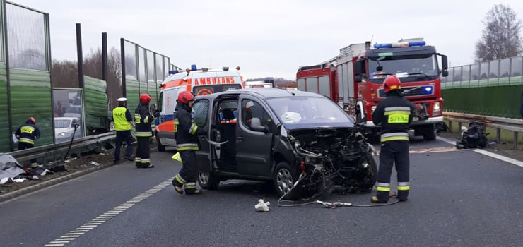 Groźne zdarzenie na S7 na wysokości Janowa w kierunku Warszawy