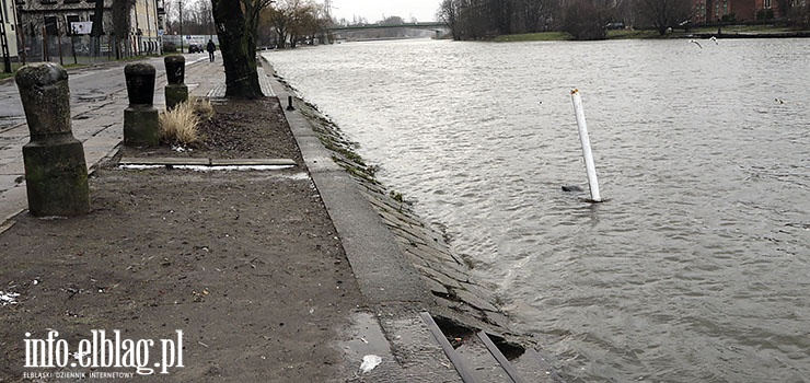 Stan alarmowy na rzece Elbląg przekroczony. W mieście obowiązuje pogotowie przeciwpowodziowe (aktualizacja z godz.13.00)