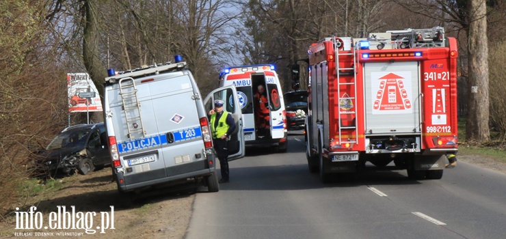Wypadek na Krlewieckiej w kierunku na Milejewo. Dwie osoby trafiy do szpitala.