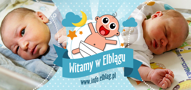 Witamy w Elblągu:  Miłosza, Natalię, Maję i Kubusia