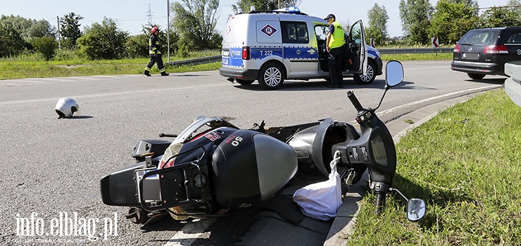 Kierujca oplem uderzya w skuter. Grony wypadek na DK22 