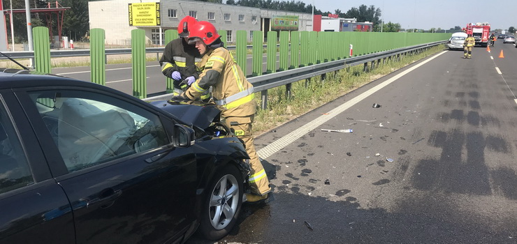 Wypadek na drodze S7 w kierunku Gdaska (obwodnica Elblga)