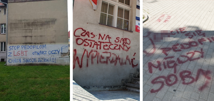 Mowa nienawici dotyczca rodowiska LGBT na elblskich budynkach. Politycy podzieleni?