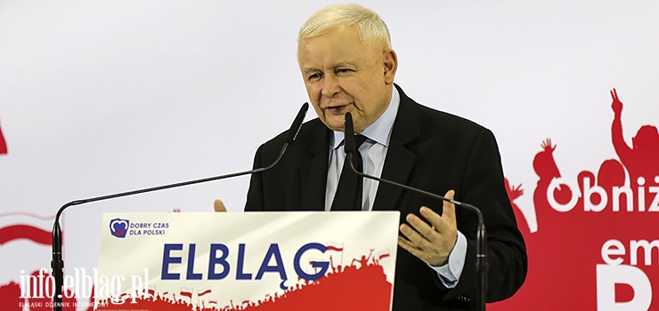 Jarosław Kaczyński z wizytą w Elblągu. "Chodzi o to, żebyśmy wszędzie odnieśli sukces"