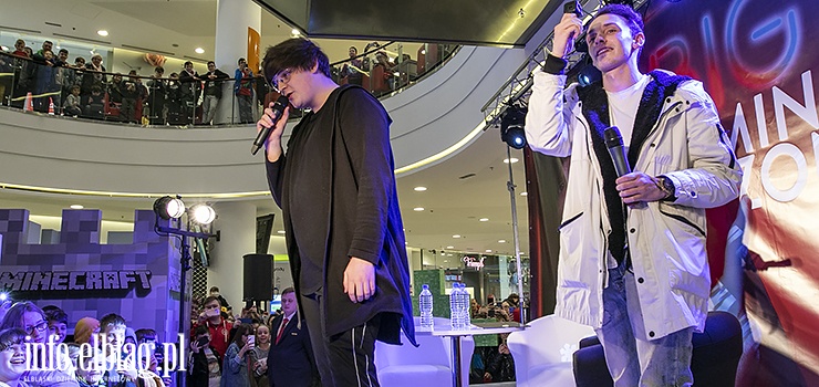 Naruciak w Elblągu. Tłum młodzieży na spotkaniu ze znanym youtuberem