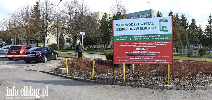 Z podejrzeniemkoronawirusa..."Nie wchod do szpitala!". Wana informacja dla odwiedzajcych WSZ w Elblgu