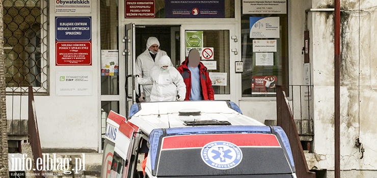 Interwencja w hotelowcu przy ul. Zw. Jaszczurczego. Policjanci pojawili si w maseczkach i kombinezonach