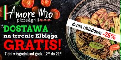 Restauracja Amore Mio oferuje 25 proc. rabatu na dania obiadowe i dow�z gratis!