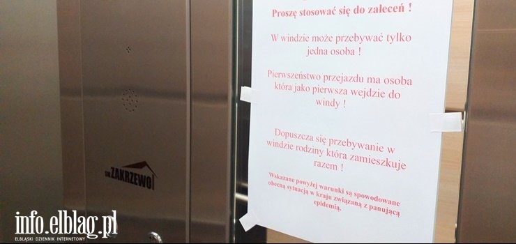 Czy koronawirus czyha w windach? "Nasze windy i klatki schodowe s dezynfekowane kilka razy dziennie"