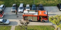 Na szcz�cie to tylko pozostawiony obiad na kuchence. Akcja stra�ak�w przy Og�lnej 52