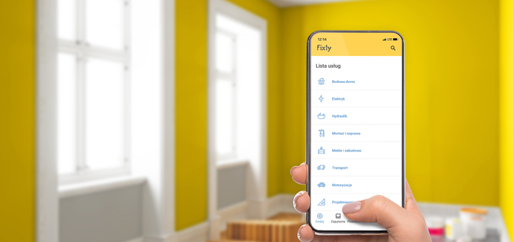 Usługi w telefonie - aplikacja Fixly dostępna w App Store i Google Play