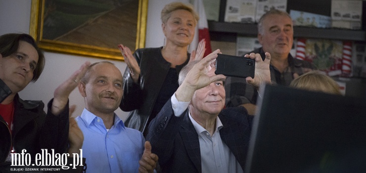 Wieczór wyborczy PiS w Elblągu. "Wierzę, że wynik taki pozostanie"