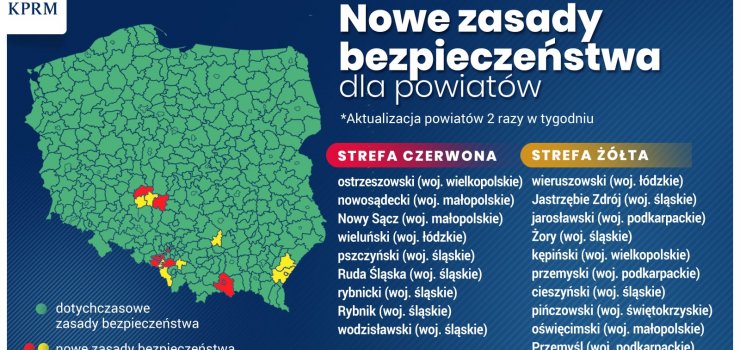 Przypominamy - od soboty w 19 powiatach obowizuj nowe zasady bezpieczestwa