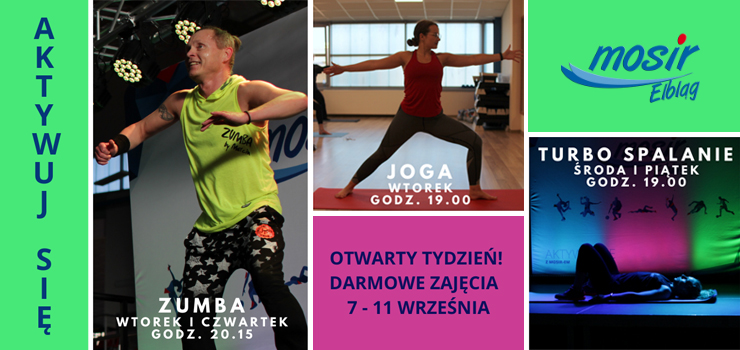 Bezpłatne zajęcia Jogi, Zumby i Turbo Spalania