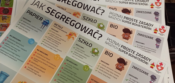 Aby dobrze segregowa odpady. Tablice informacyjne pojawi si przymietnikach