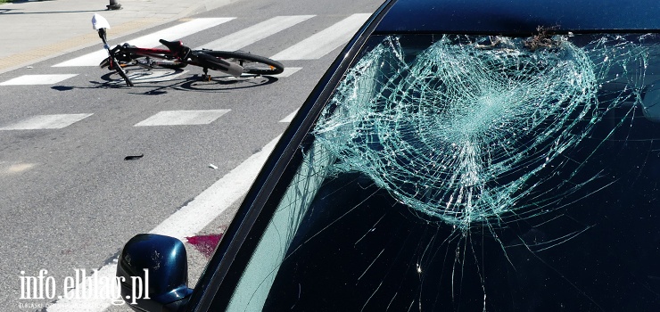 Kierująca oplem potrąciła rowerzystę. Policja apeluje o ostrożność