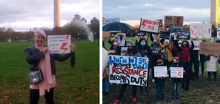 Elblążanka wzięła udział w Strajku Kobiet... w Waszyngtonie. "Dzieli nas ocean, ale sercem jestem z Wami"