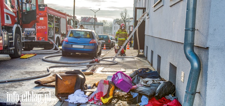 Pożar mieszkania na Różanej