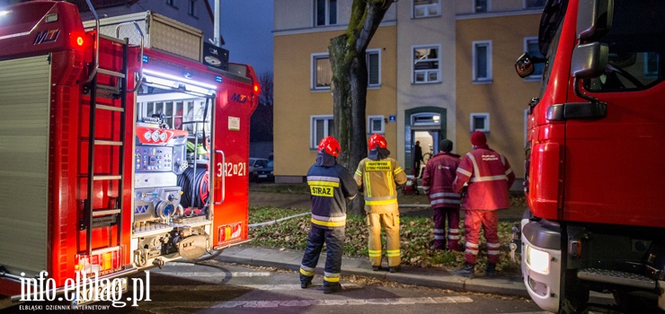 Pożar podłogi w mieszkaniu na Brzeskiej