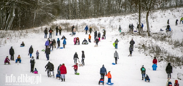 Ostatnie dni ferii na Górze Chrobrego i Gęsiej Górze