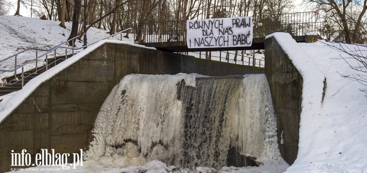 "Równych praw dla nas i naszych babć". Plakaciary okleiły Elbląg z okazji Dnia Babci