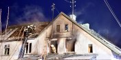 Pożar budynku wielorodzinnego w miejscowości Krupin gm. Rychliki - zobacz zdjęcia 