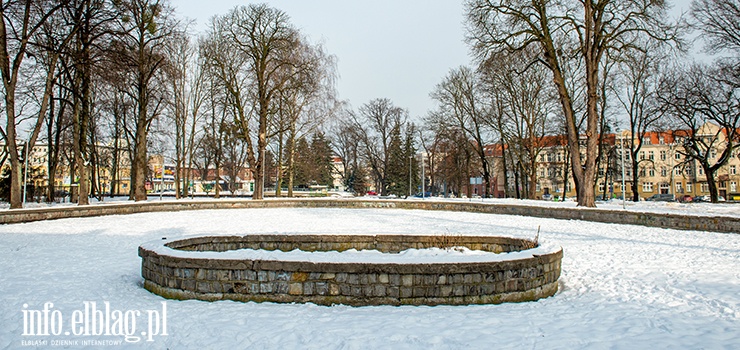 Elbląskie parki zimową porą: Park Planty - zobacz zdjęcia