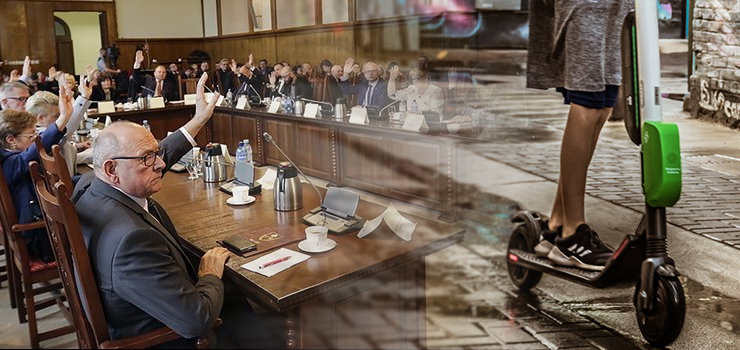 Zasady korzystania z elektrycznych hulajnóg są niejasne? Radni stworzą lokalne prawo w tym zakresie?