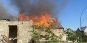 Pożar budynku gospodarczego w Komorowie Żuławskim - zobacz zdjęcia z akcji