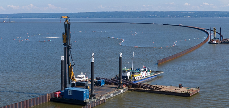 Prace kafarowe na sztucznej wyspie na finiszu - zobacz film i zdjęcia