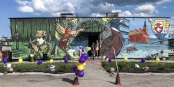 Pierwszy mural  skoczony. Czy na Zatorzu powstan kolejne?