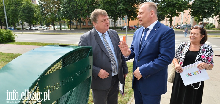 Pojemniki na zakrętki stanęły w Elblągu. "To kolejny przykład działań proekologicznych"