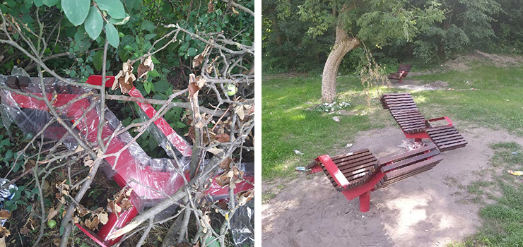 Strażnicy udaremnili kradzież leżaków