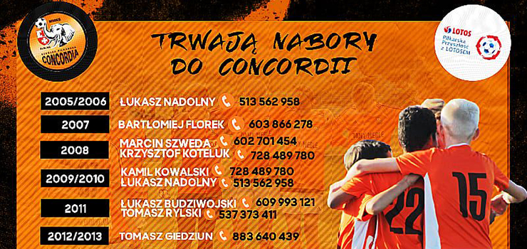 Trwają nabory do Concordii. Przyprowadź swoje dziecko na bezpłatne treningi