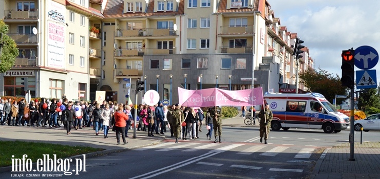 Amazonki przeszły ulicami Elbląga. Za nami marsz różowej wstążki [zobacz zdjęcia]