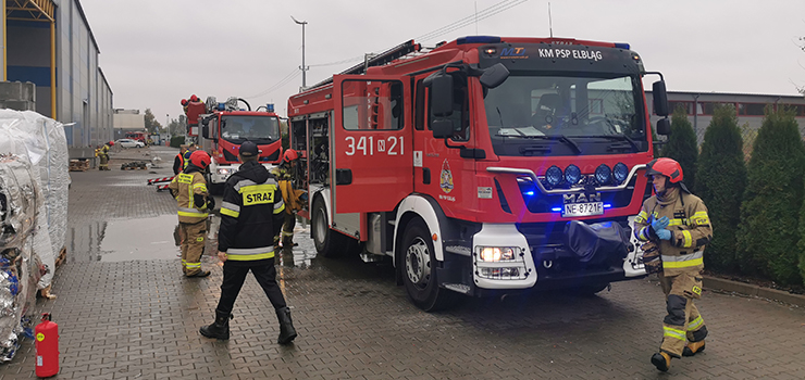 Ćwiczenia elbląskich strażaków na terenie ML Polyolefins w Gronowie Górnym