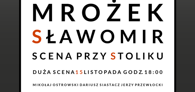 Listopad z Mrożkiem