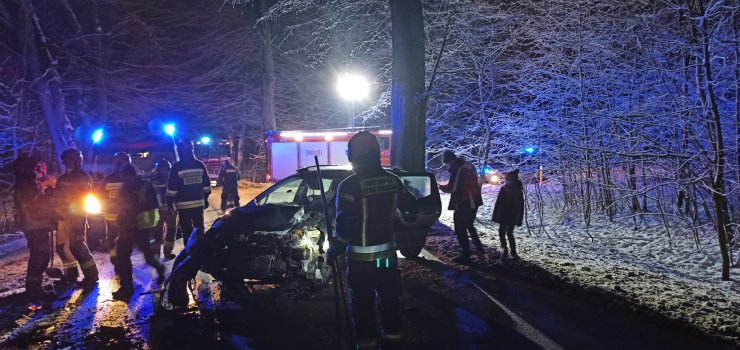 Wieczorem doszło do czołówki pod Dąbrową