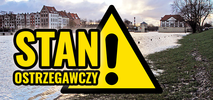 Poziom wody na rzece Elbląg podnosi się. „4 cm dzielą nas od stanu ostrzegawczego”