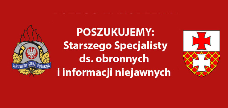 Komenda Miejska PSP w Elblągu zatrudni pracownika
