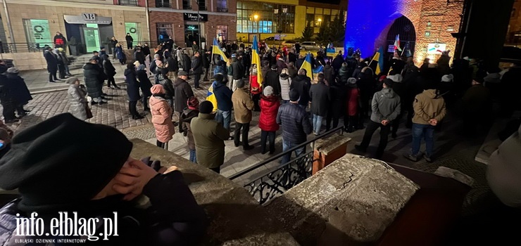 Elblanie solidarni z Ukrain. "Wolno nigdy nie jest dana nam na zawsze. My j musimy broni" - zdjcia 