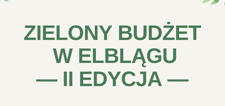 Składajmy wnioski do Zielonego Budżetu w Elblągu