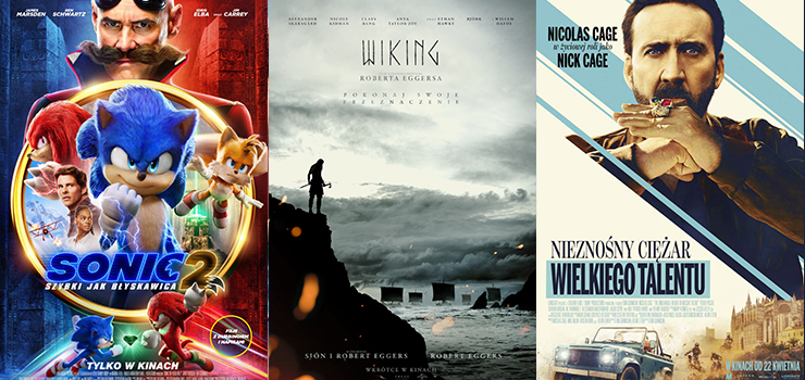 Wiking”, „Nieznośny ciężar wielkiego talentu”  oraz „Sonic 2. Szybki jak błyskawica” premierowo w Multikinie!