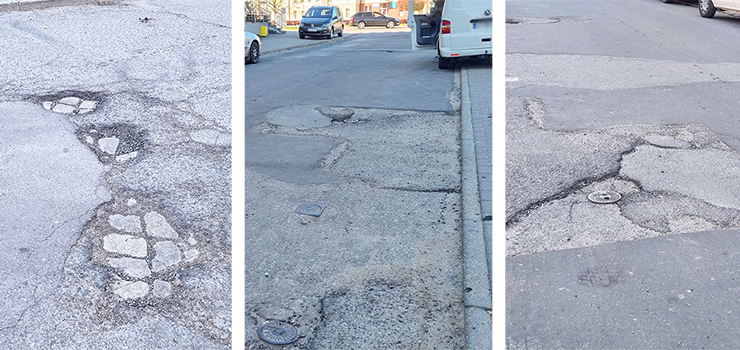 Przewodniczący RM wspólnie z radnym krytykują stan elbląskiej ulicy