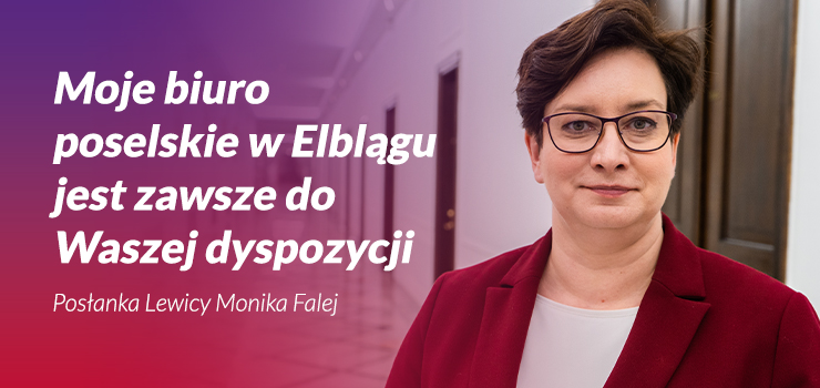 Biuro Moniki Falej czeka na mieszkańców Elbląga