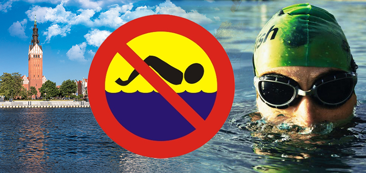 Zakaz kąpieli w rzece Elbląg