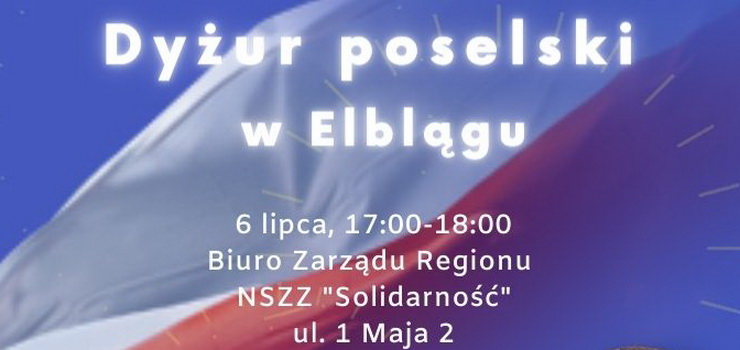 Dziś odbędzie się dyżur poselski Kacpra Płażyńskiego